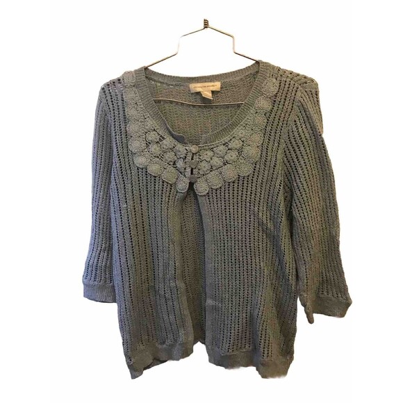 Christopher & Banks Women's Cardigan Sweater Size M Blue Color - Picture 13 of 13